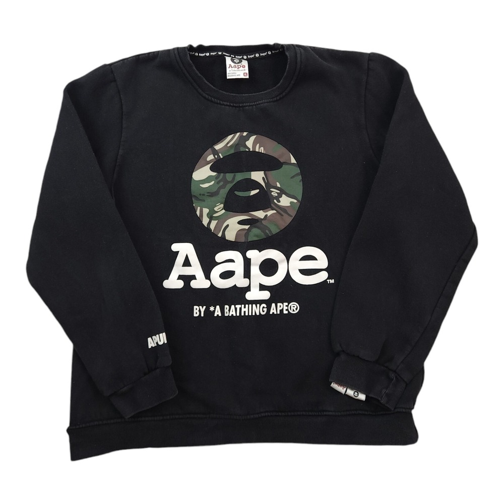 Bape A Bathing Ape Moon Face Camo Sweatshirt Boys XL